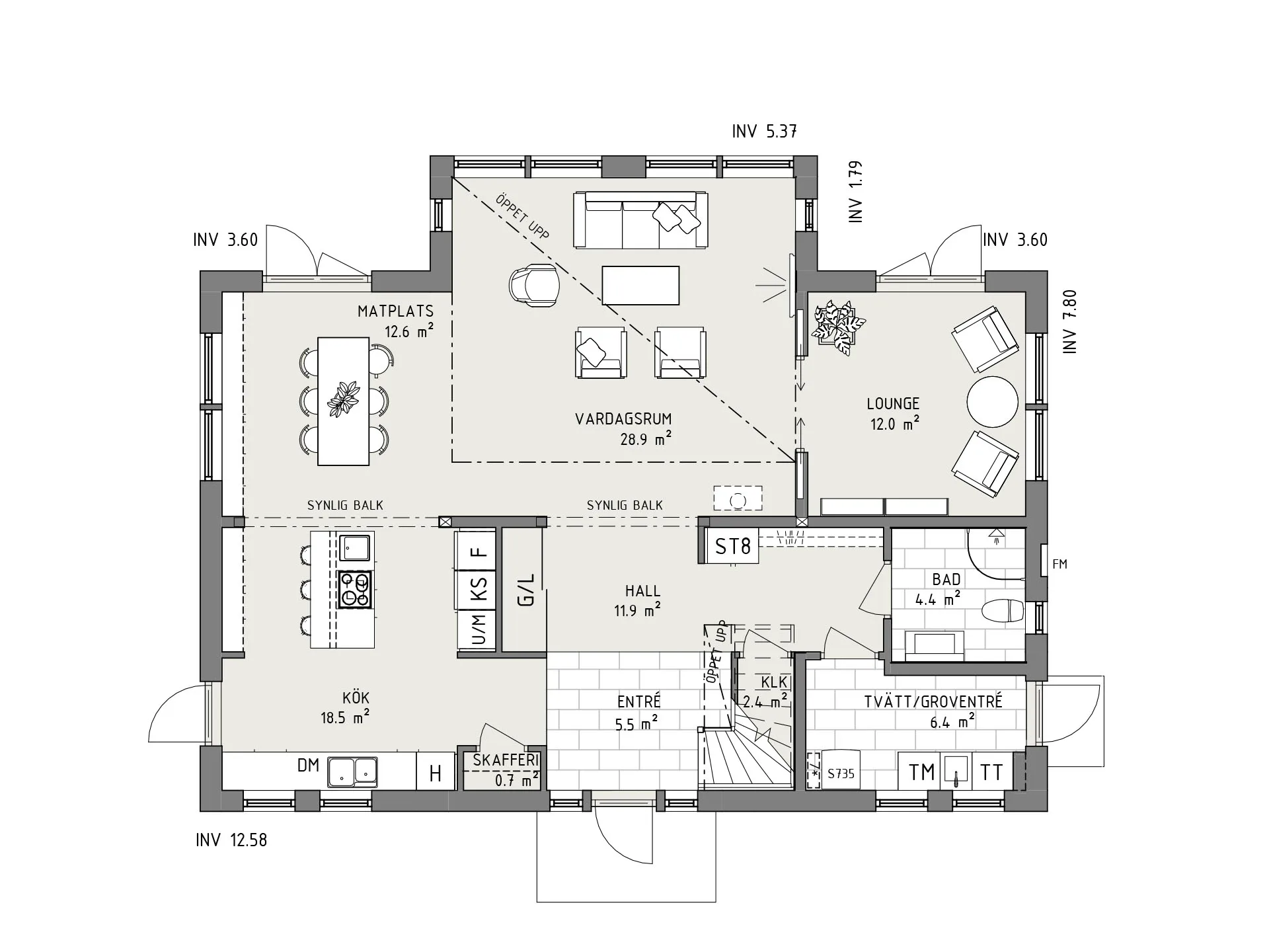 Sandsten planritning - Lantlig