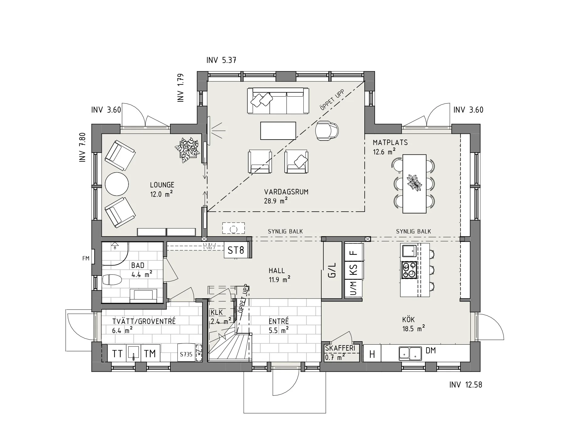 Sandsten planritning - Lantlig