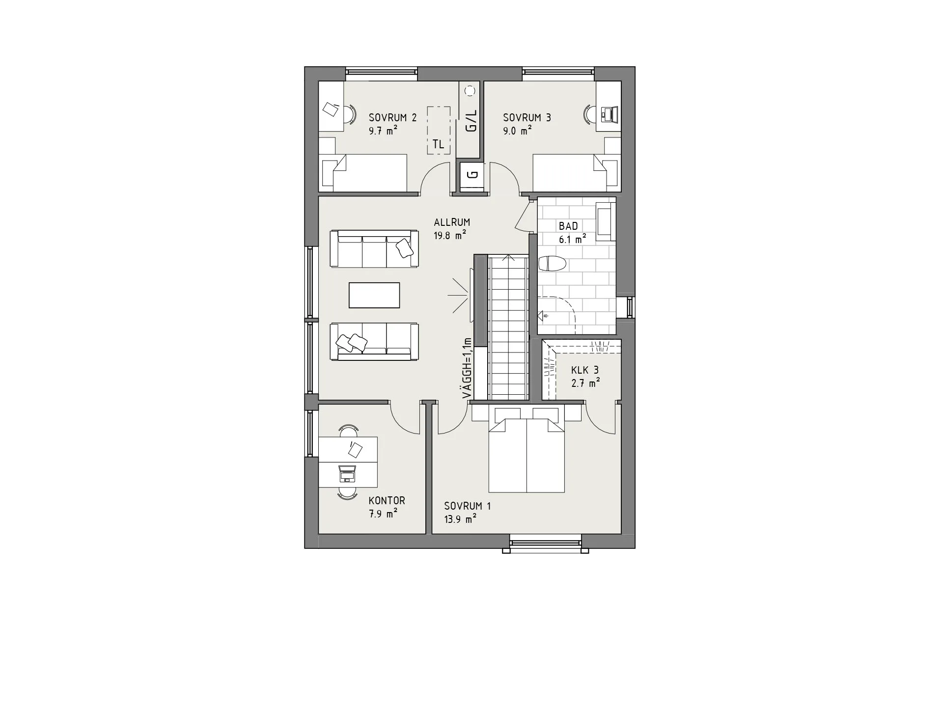 Silvergran planritning - Industriell