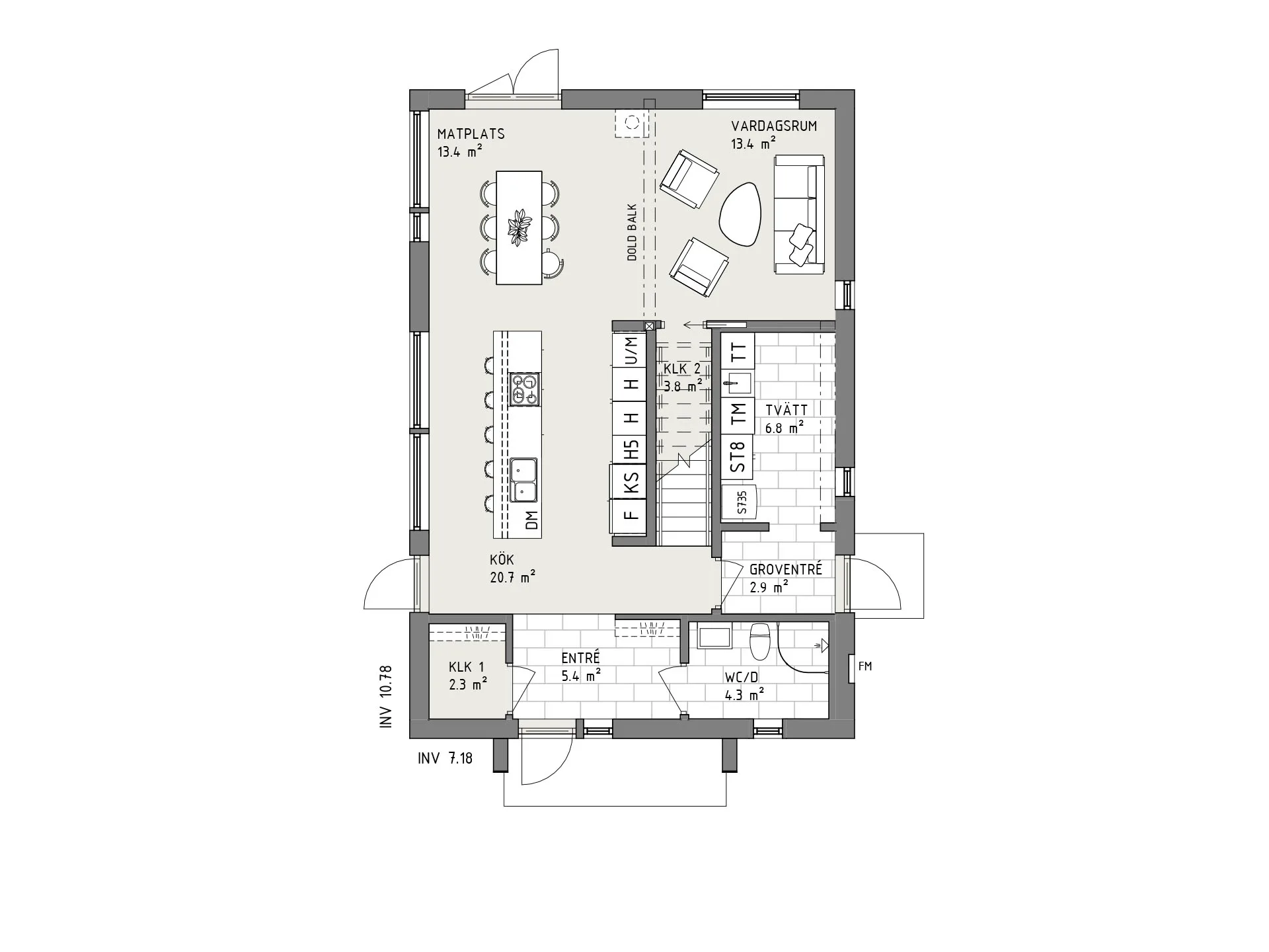 Silvergran planritning - Industriell