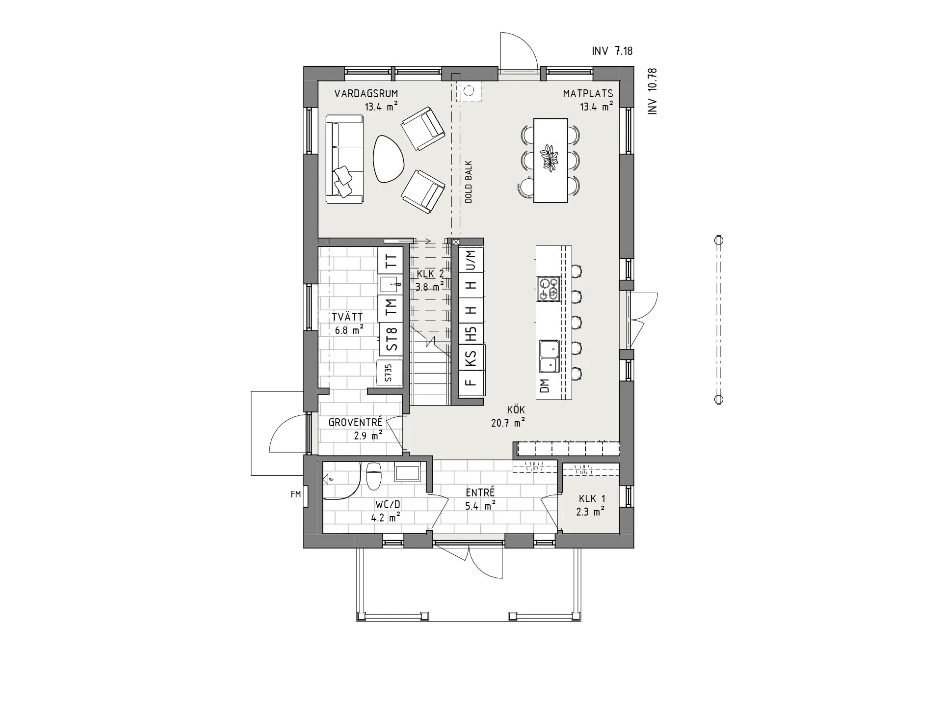 Silvergran planritning - Sekelskifte