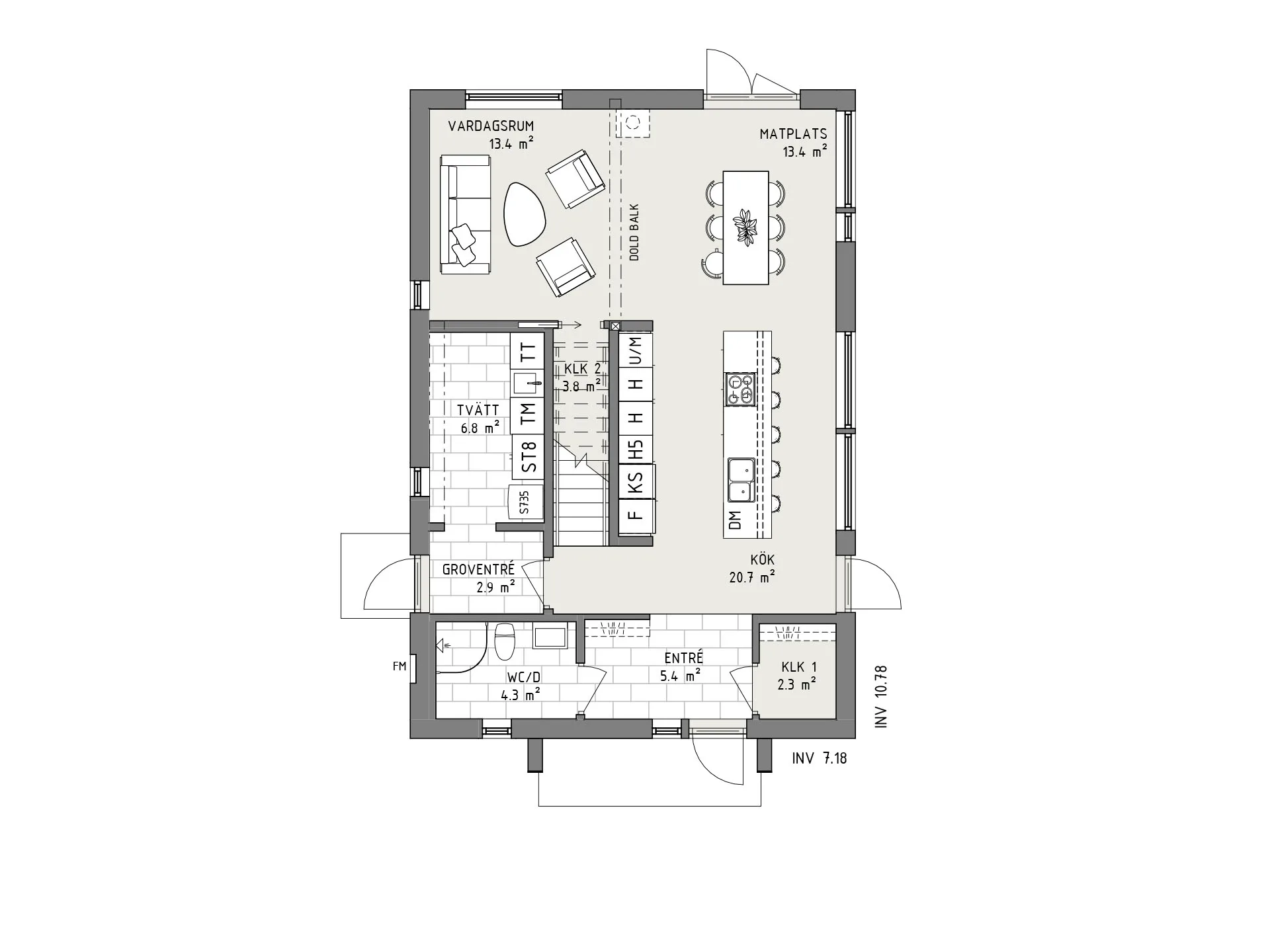 Silvergran planritning - Industriell