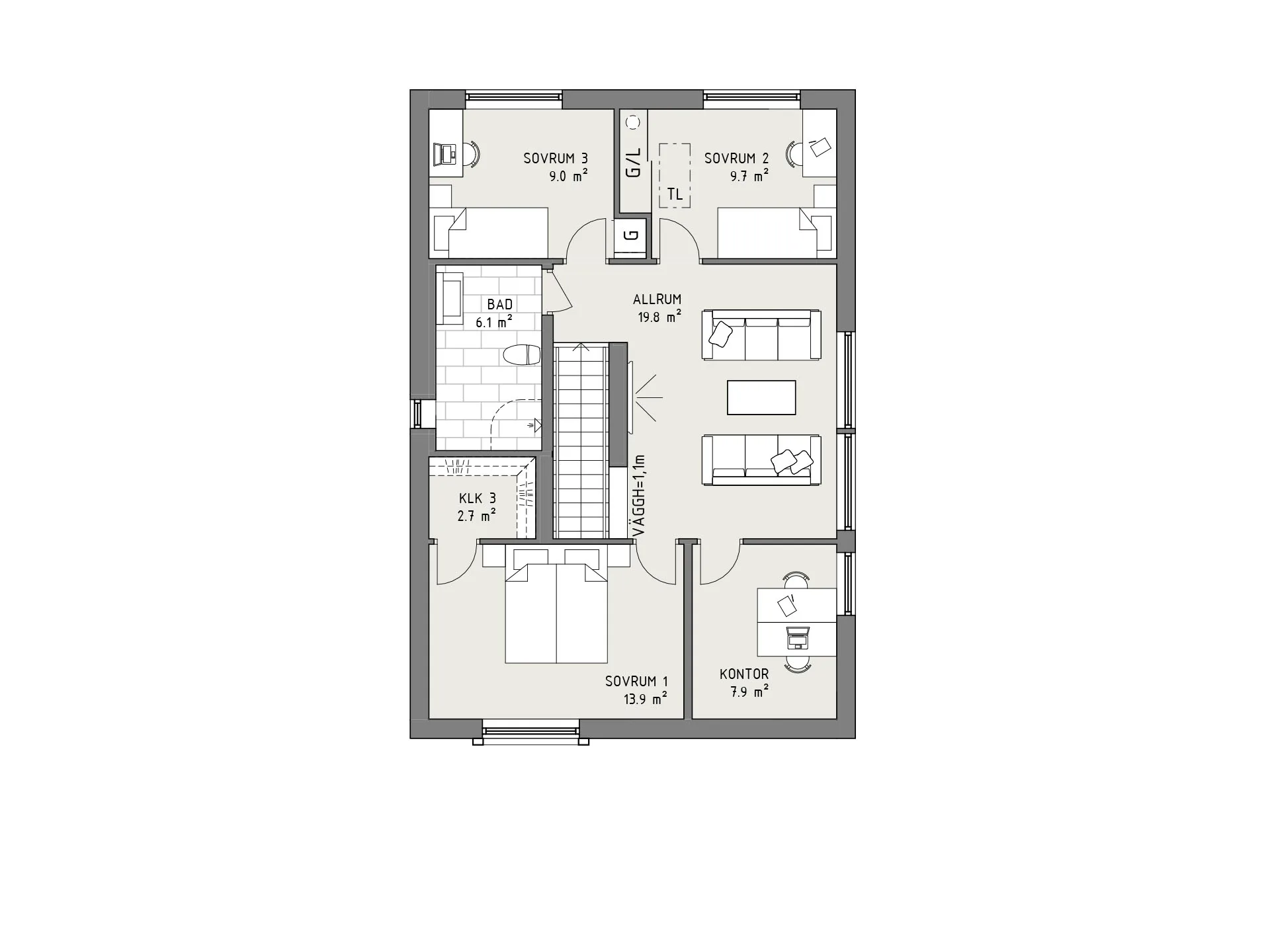 Silvergran planritning - Industriell