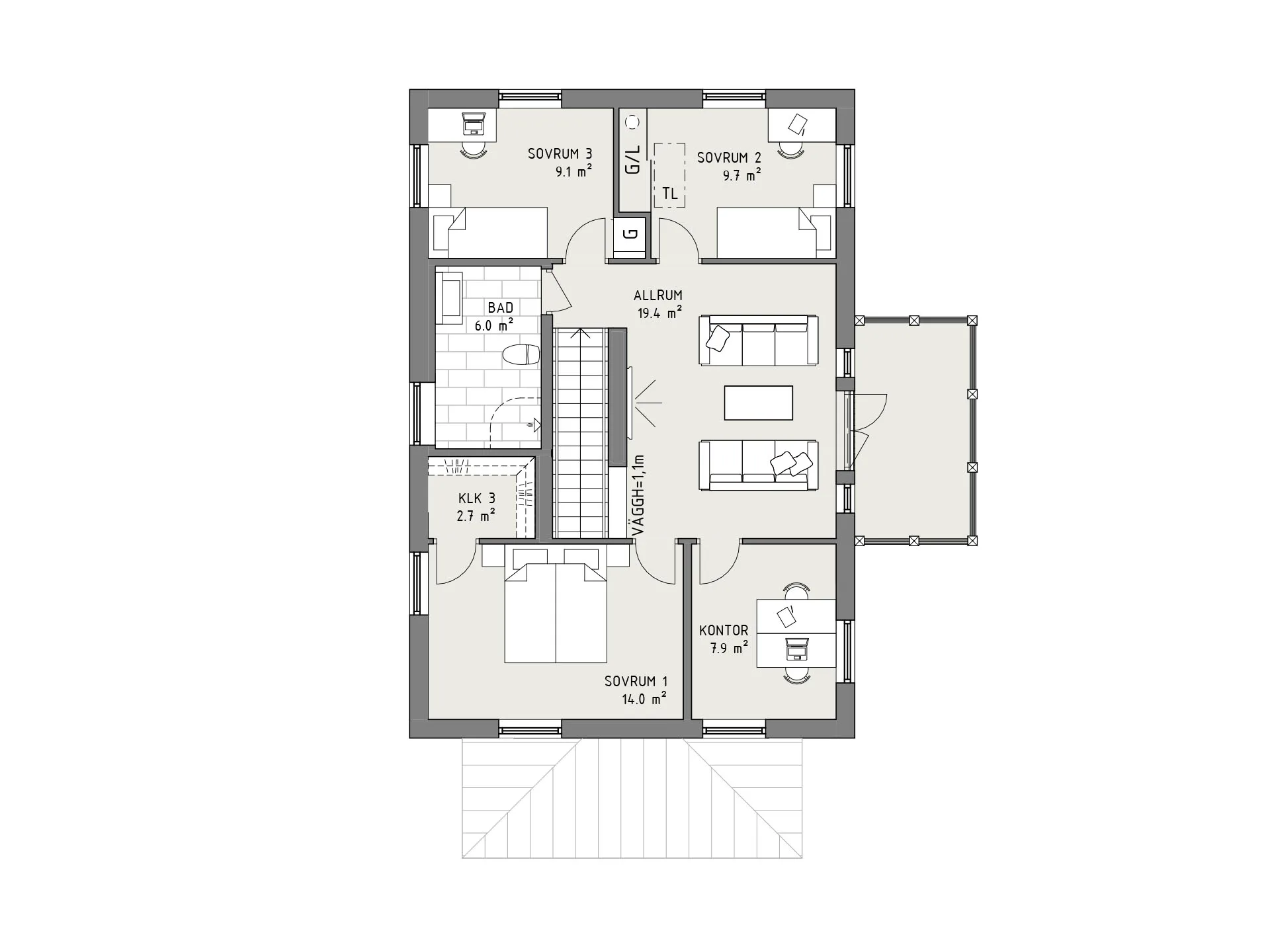 Silvergran planritning - Sekelskifte