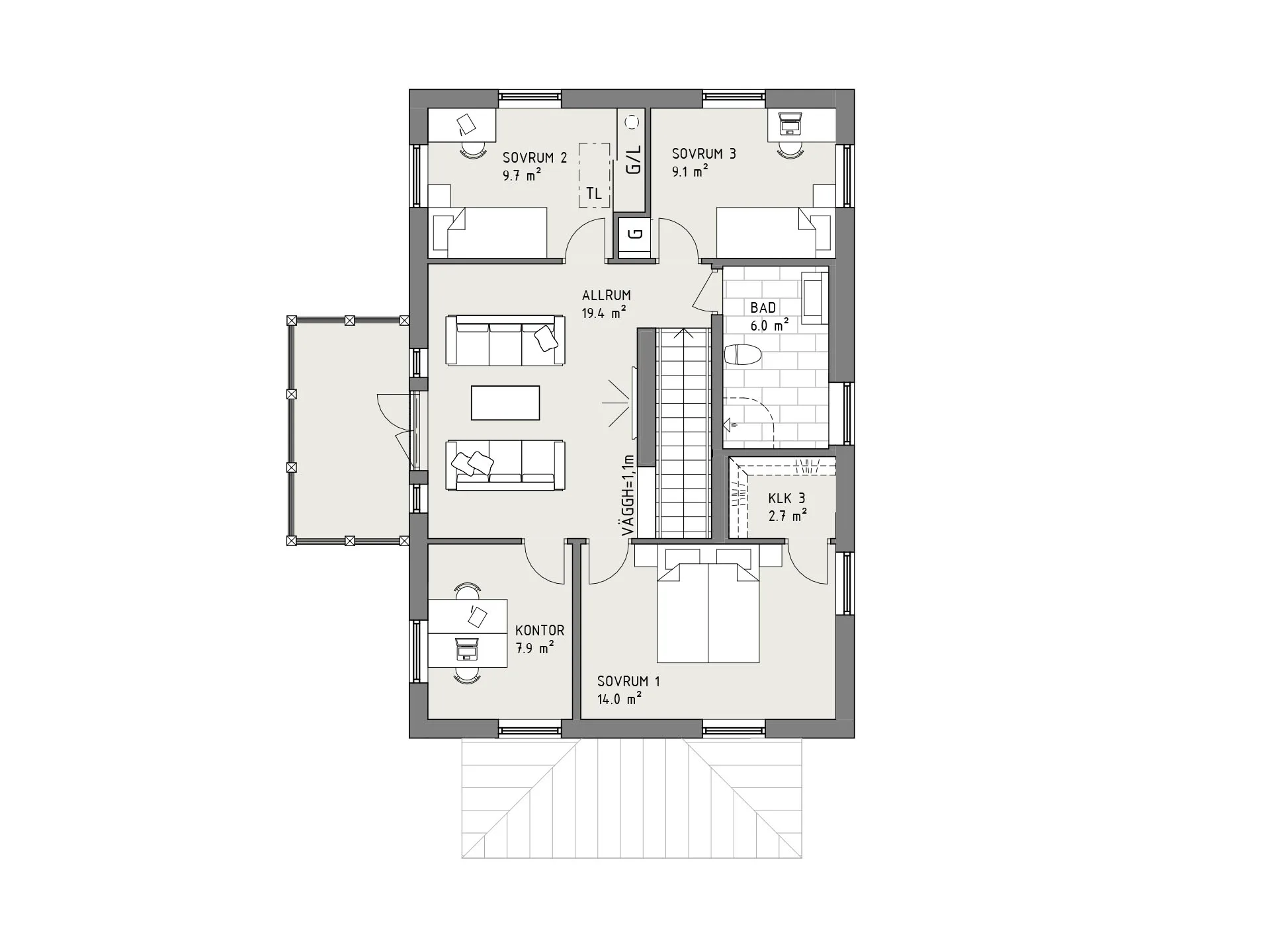 Silvergran planritning - Sekelskifte
