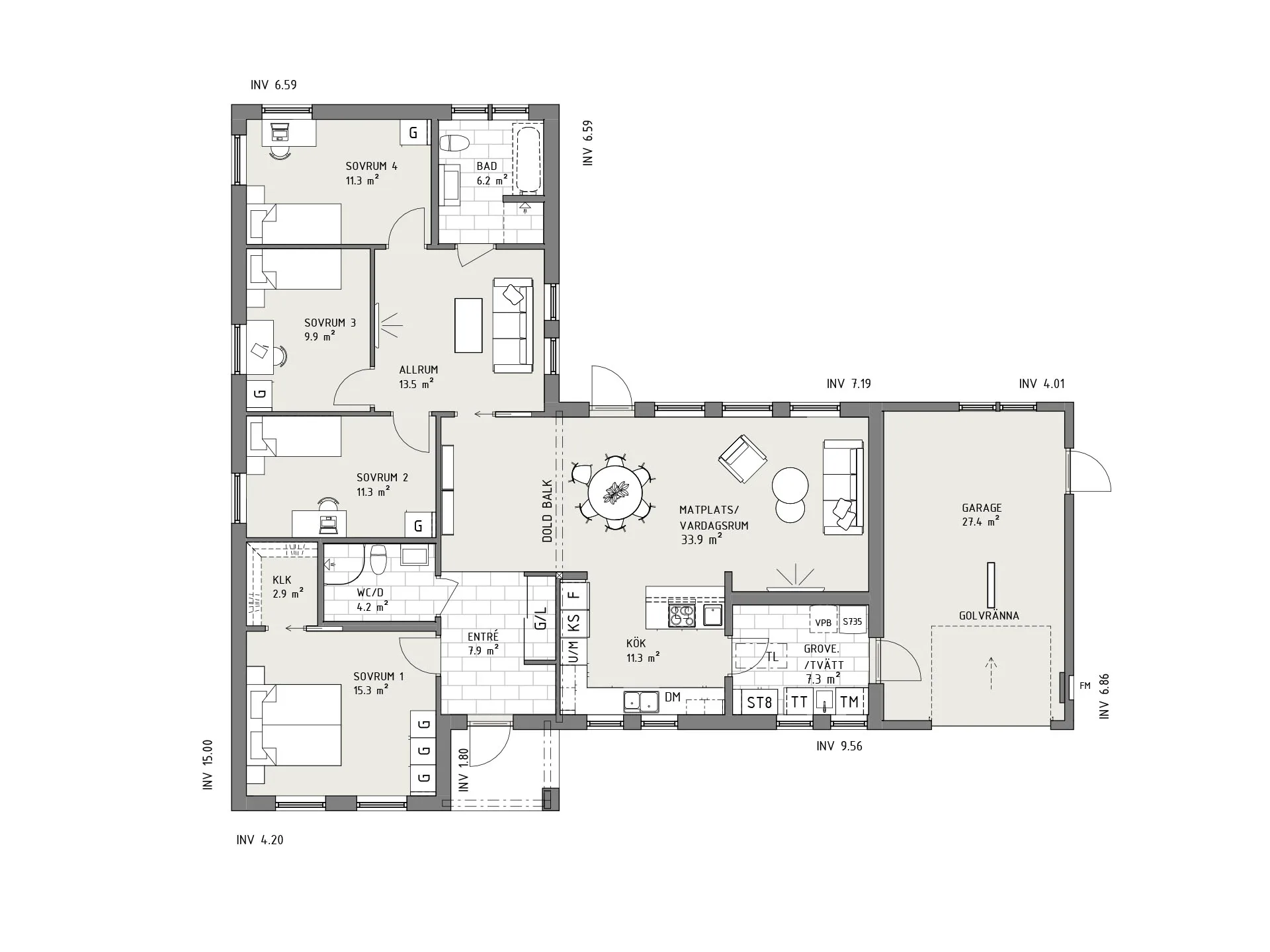 Sjöbris planritning - Lantlig