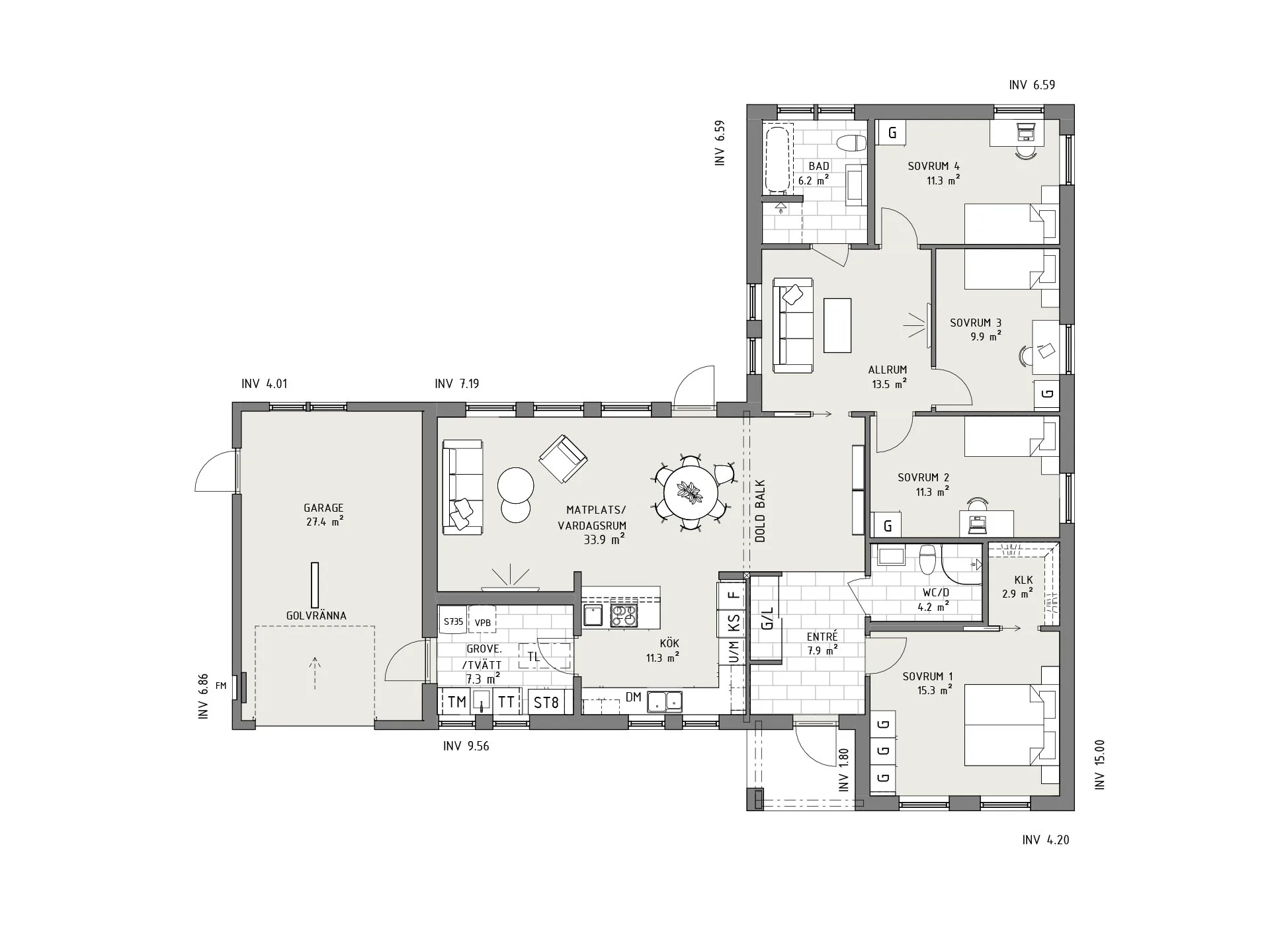 Sjöbris planritning - Lantlig