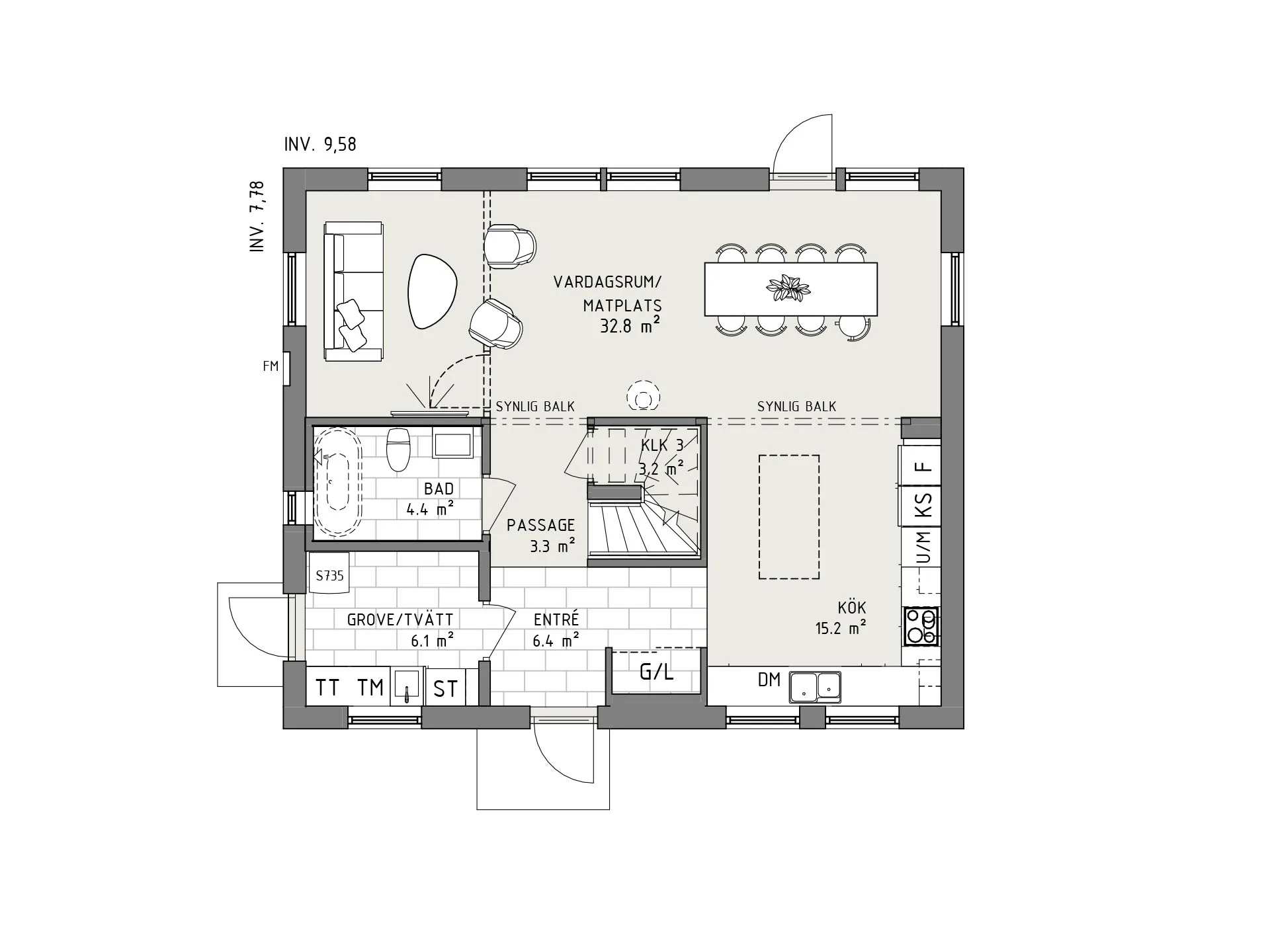 Smart 128 planritning - Lantlig