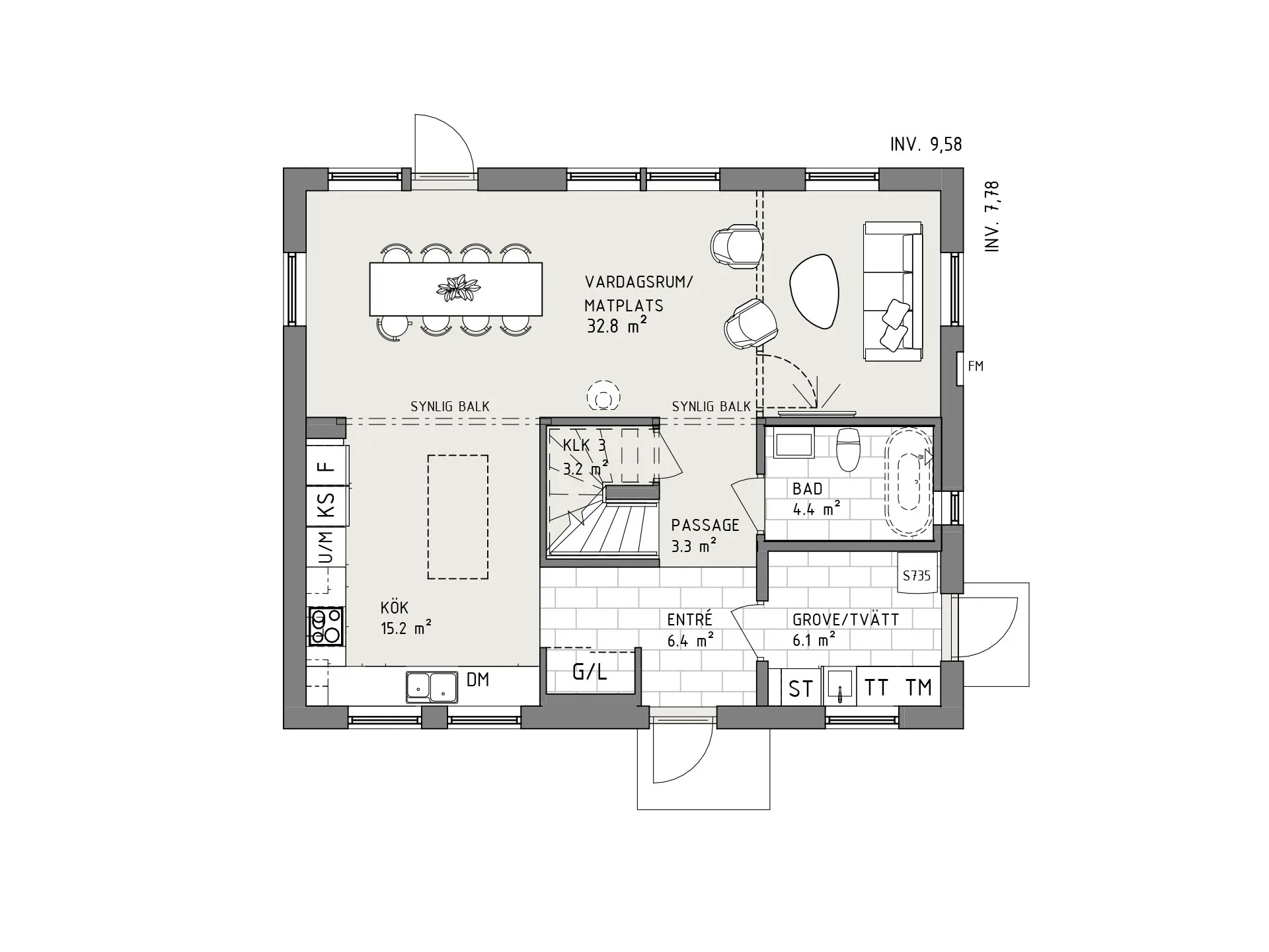 Smart 128 planritning - Lantlig