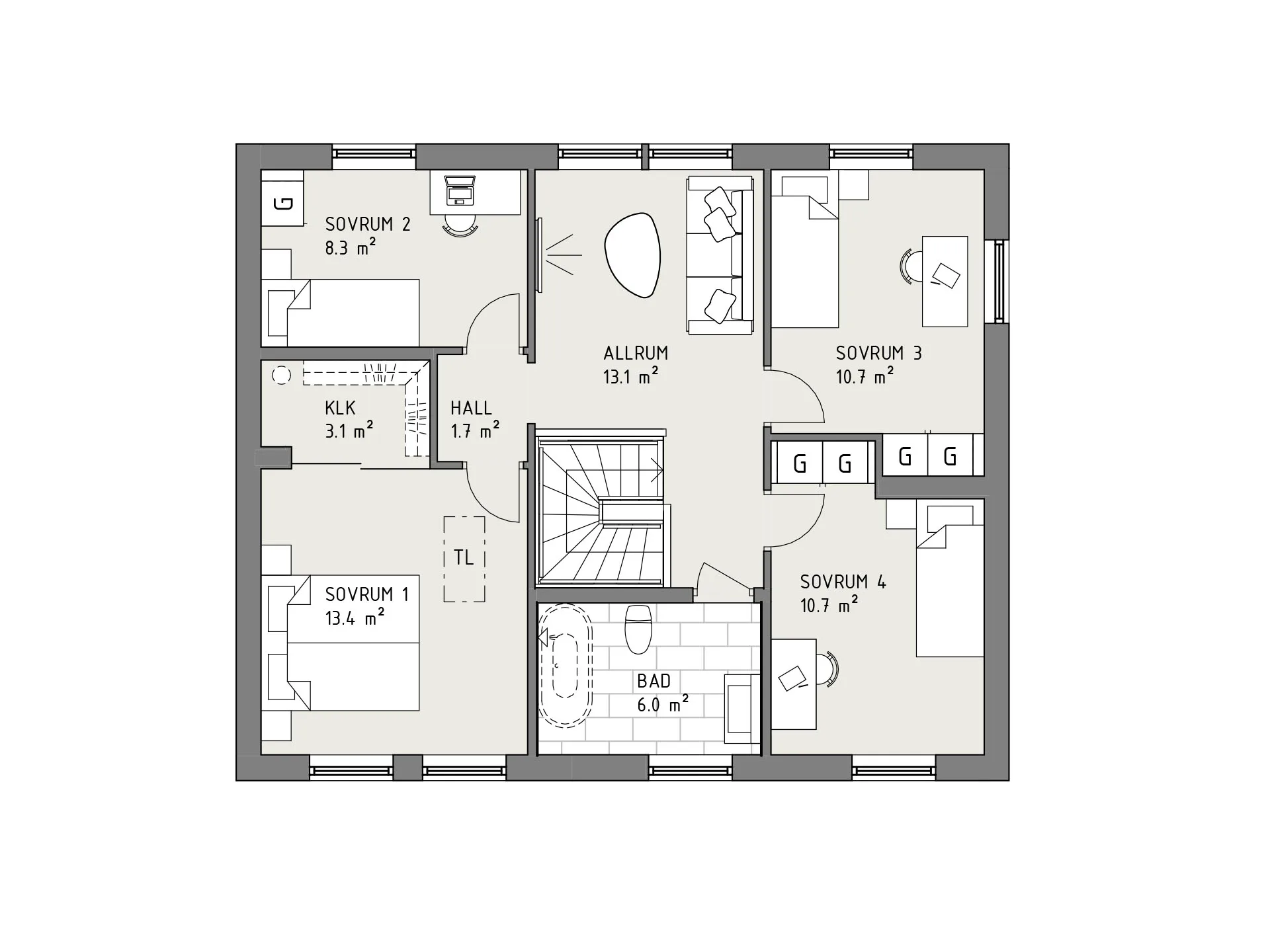 Smart 148 planritning - New England