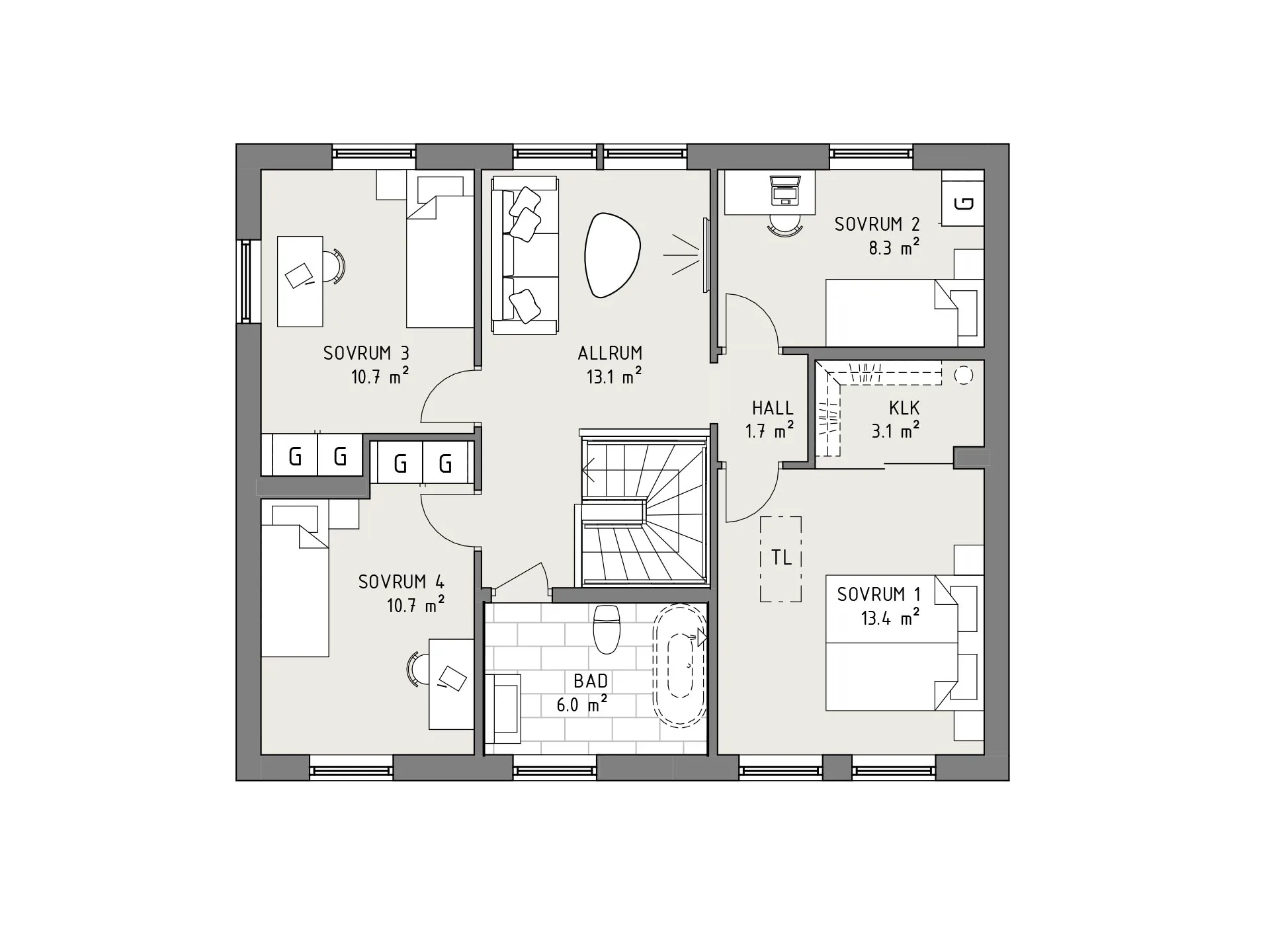 Smart 148 planritning - New England