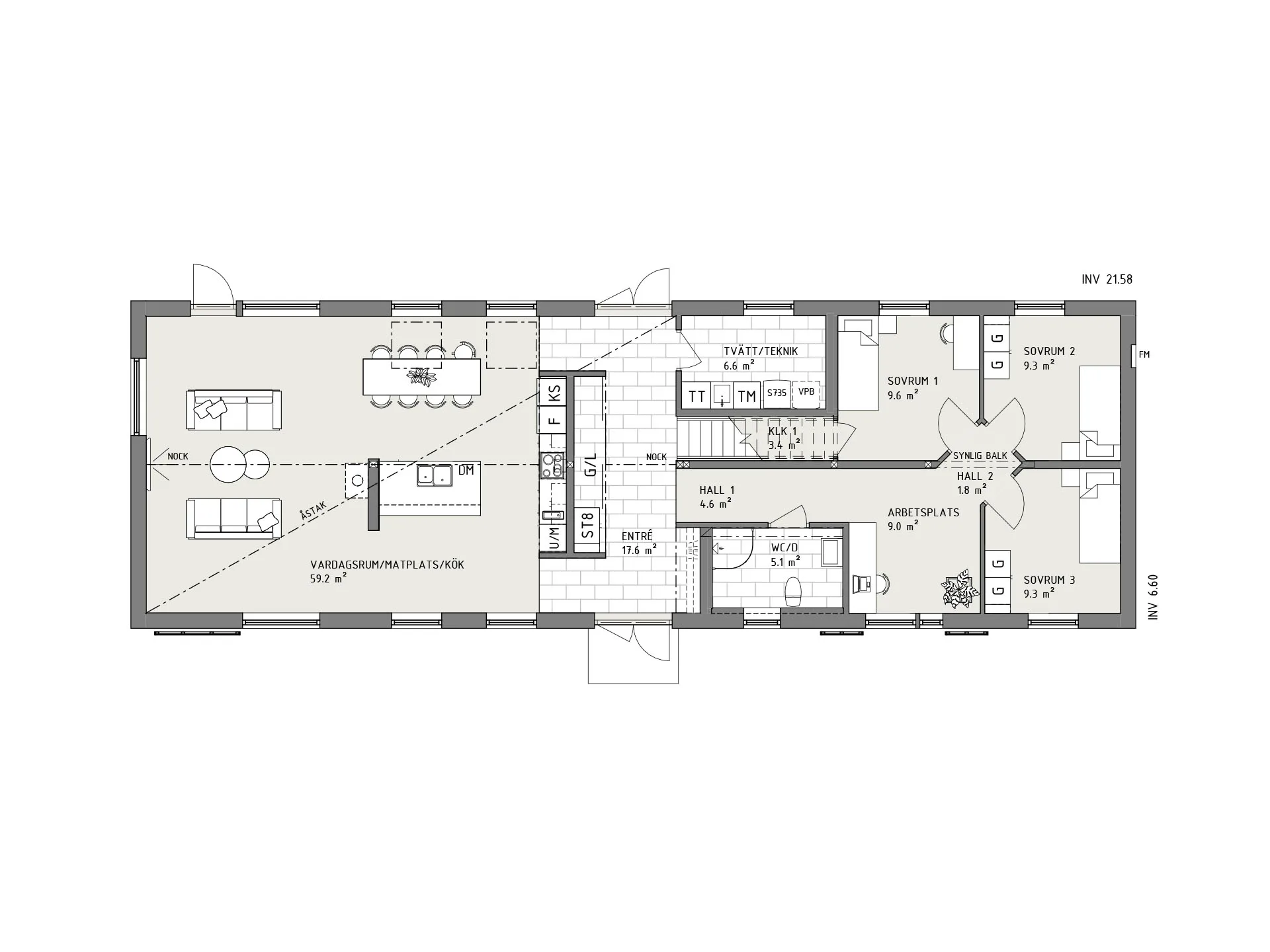 Solstrimma planritning - Industriell