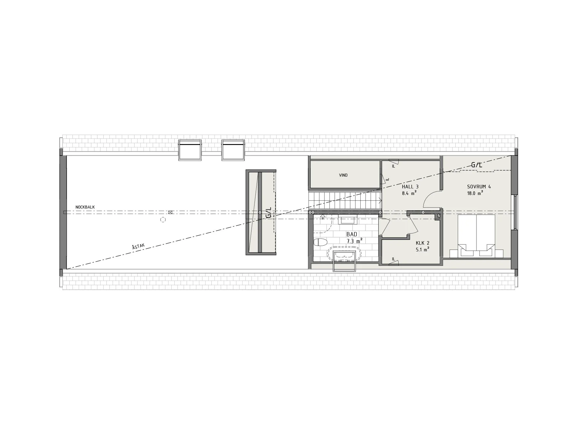 Solstrimma planritning - Industriell