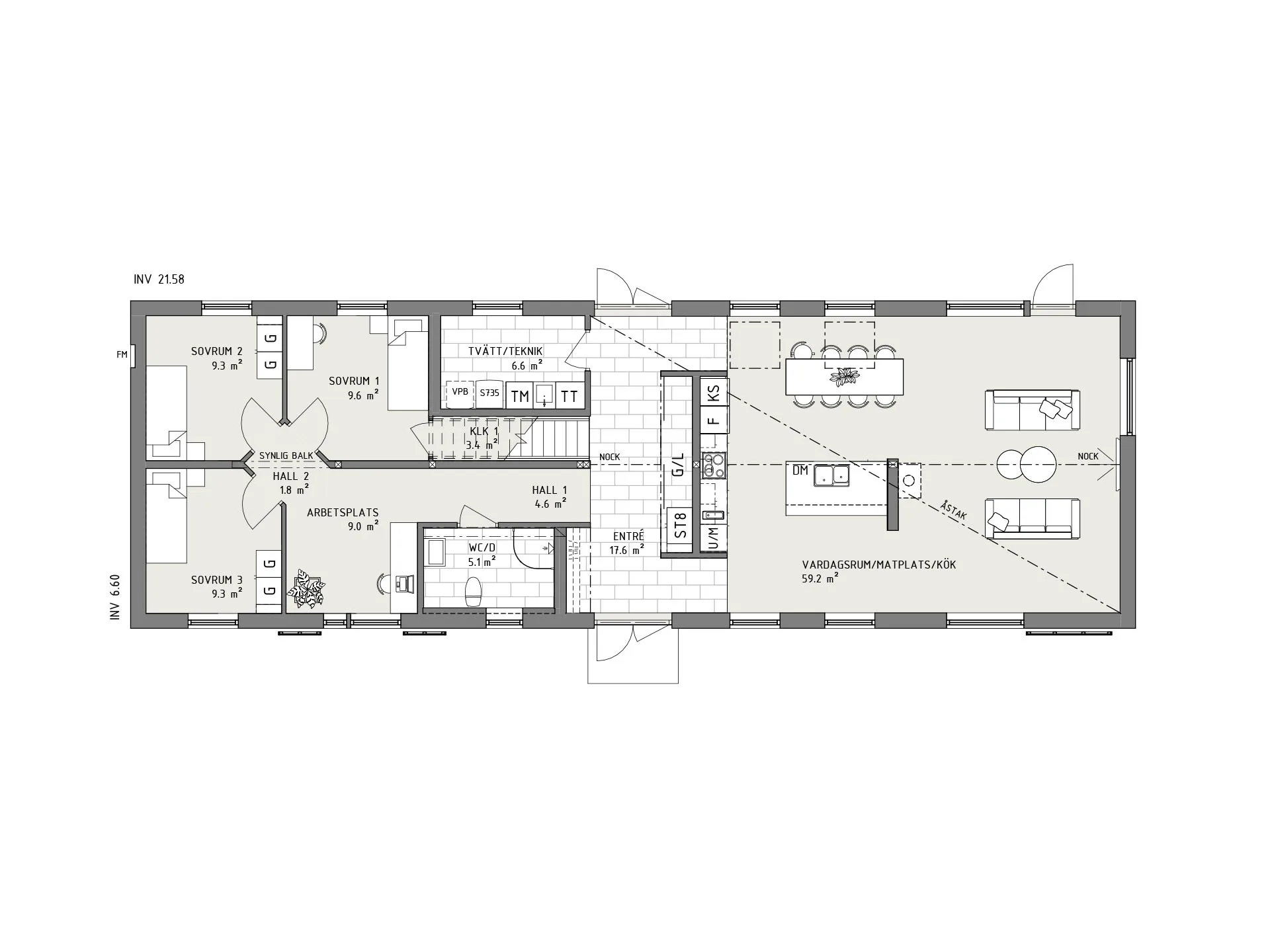 Solstrimma planritning - Industriell