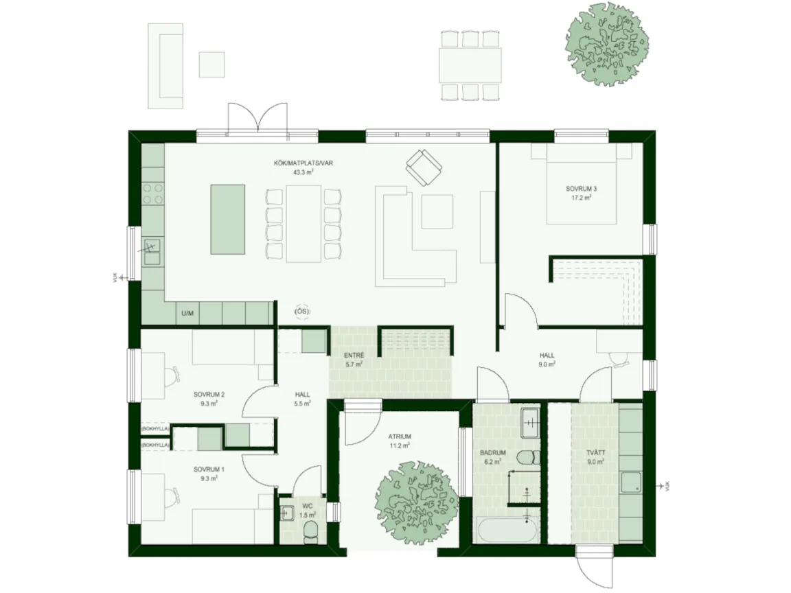 Villa Fenja NH-206 planritning 1