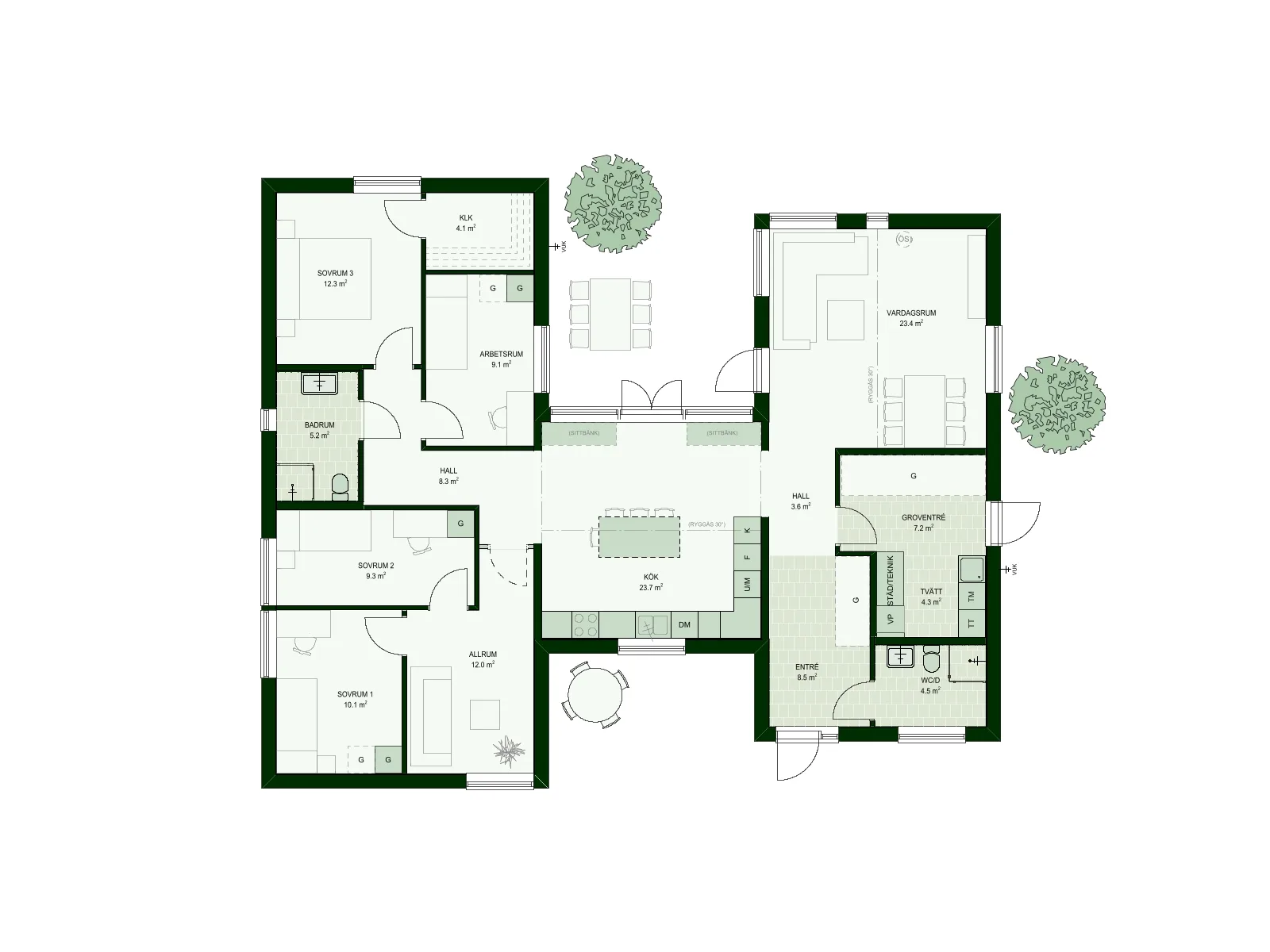 Villa 209 NH-209 planritning 1
