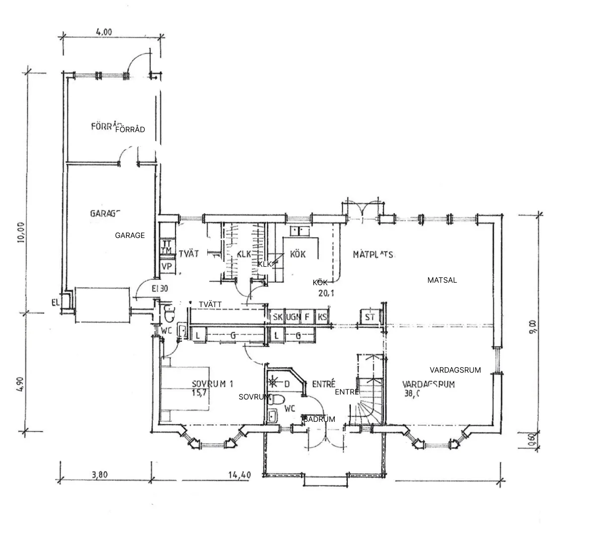 Villa Bellevue planritning 1