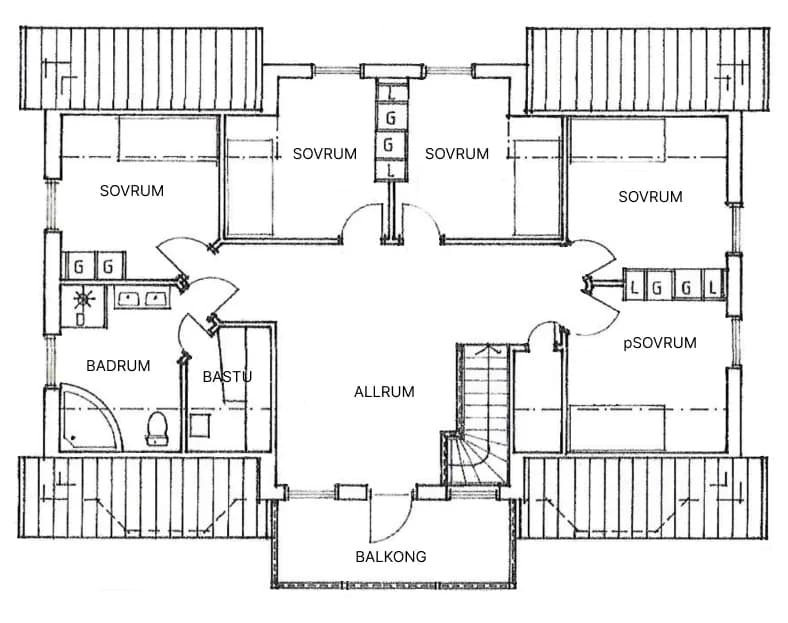 Villa Bellevue planritning 2