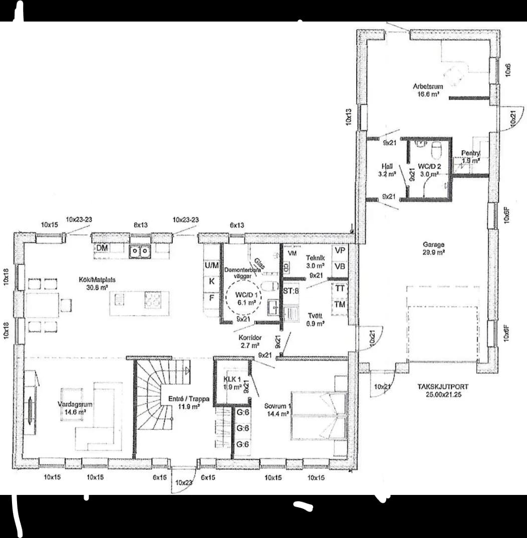 Villa Fridhem planritning 2