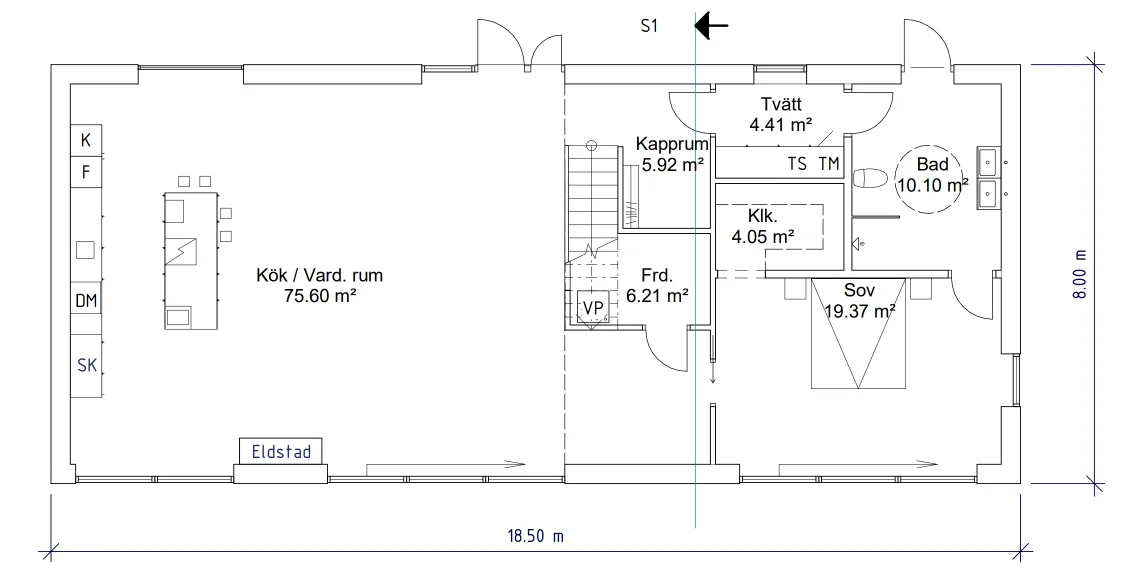 Villa Gotland planritning 2