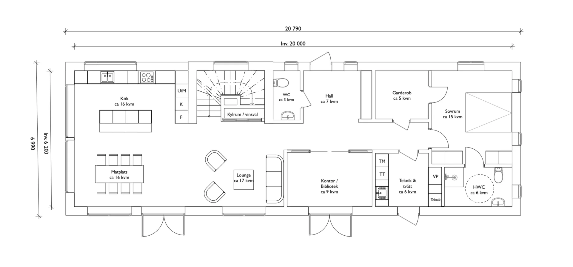Villa Habo Ljung planritning 2