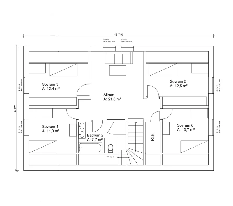 Villa Kivik planritning 2