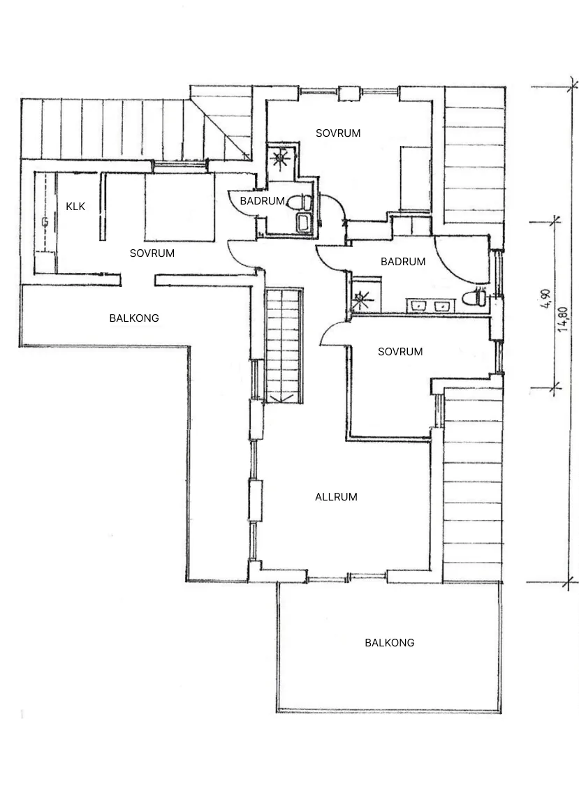 Villa Lidingö planritning 2