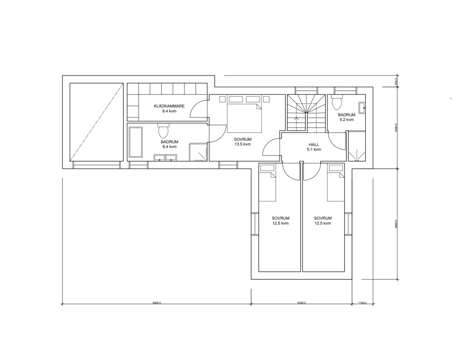 Villa Ljunghusen planritning 1