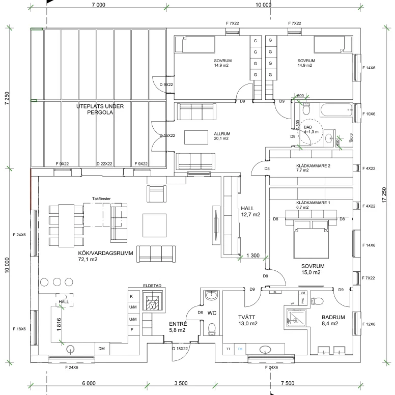 Villa Lomma planritning 1