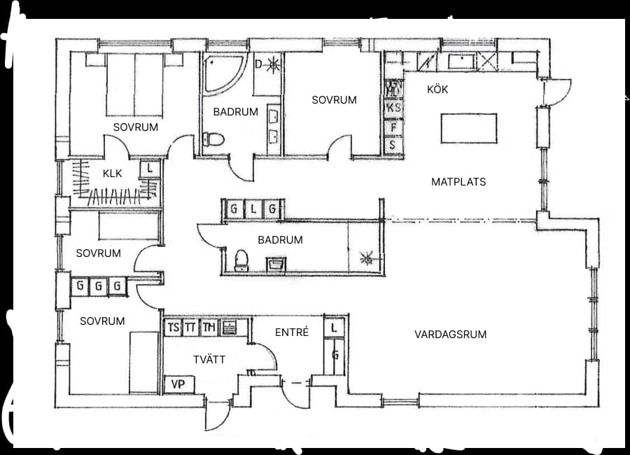 Villa Marstrand planritning 1