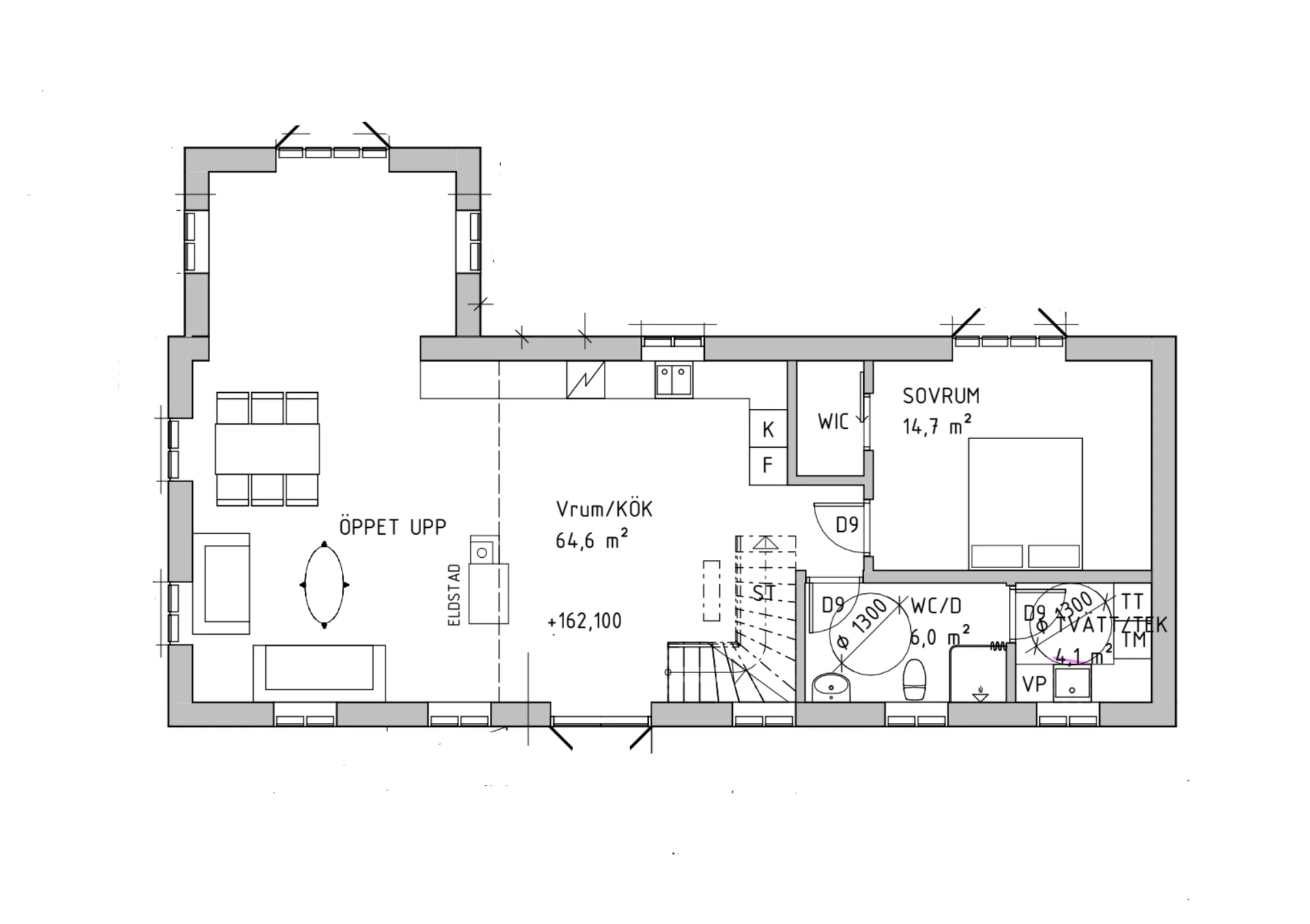 Villa Österlen planritning 1