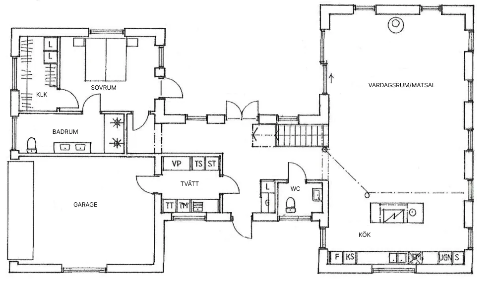 Villa Sandhamn planritning 1