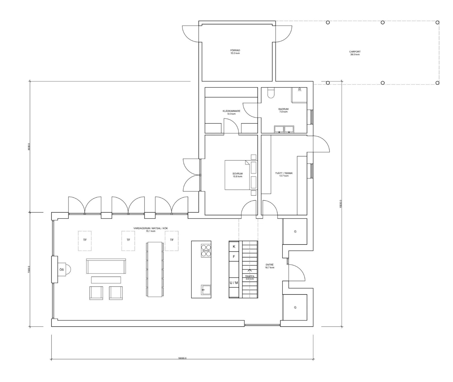Villa Simrishamn planritning 2