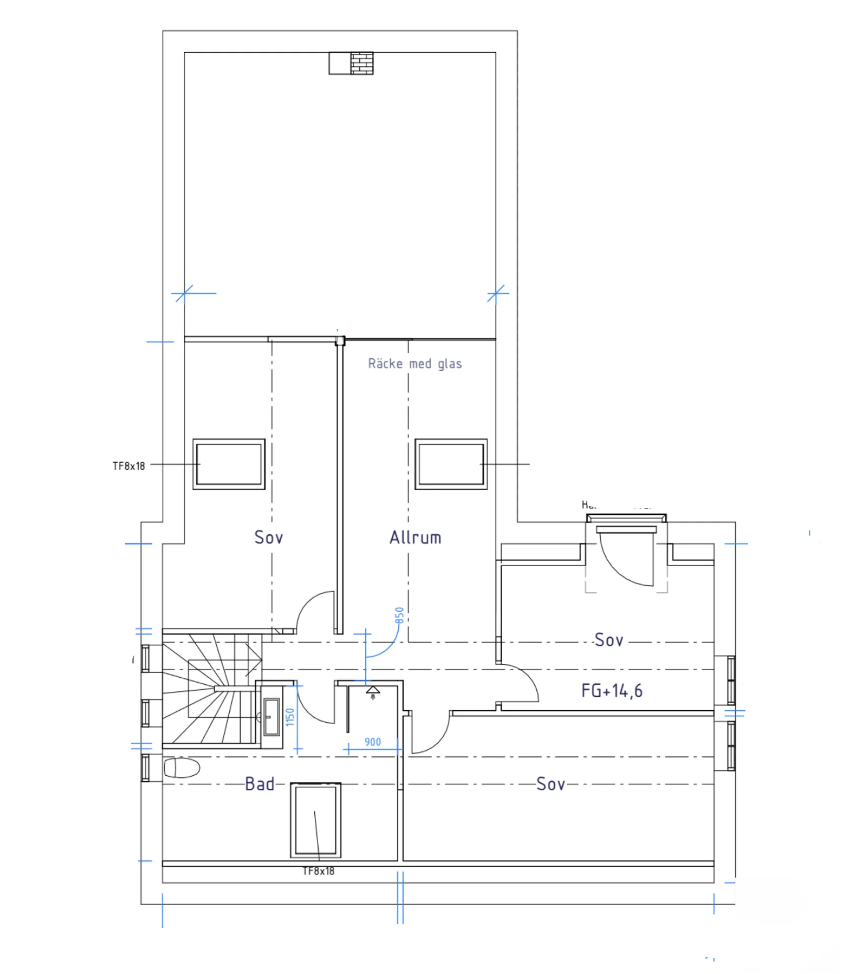 Villa Skanör planritning 1