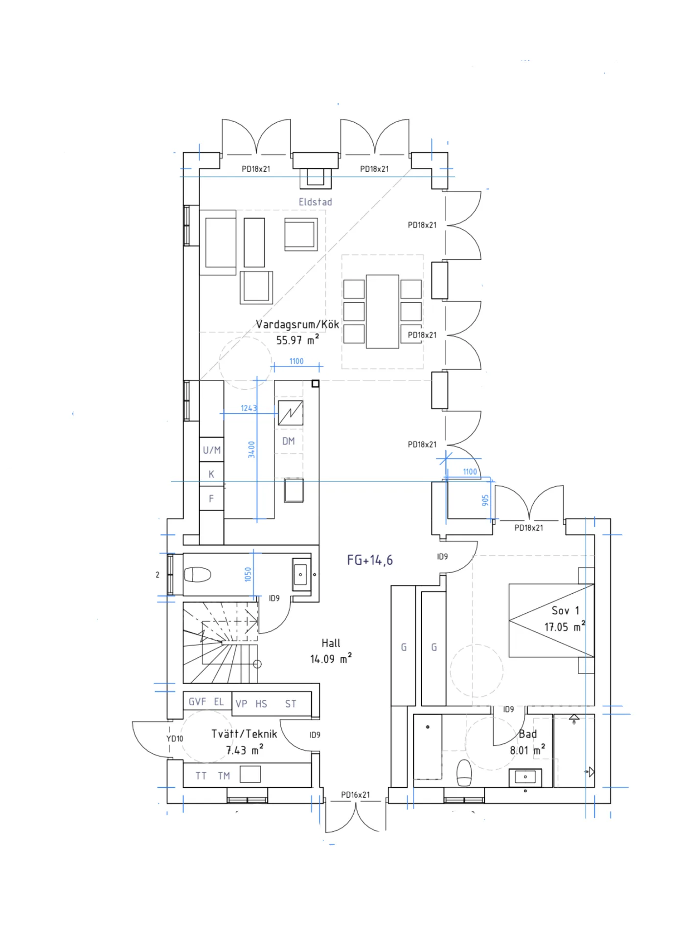 Villa Skanör planritning 2
