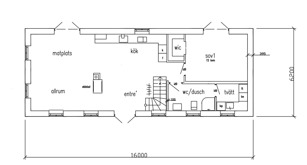 Villa Skillinge planritning 2