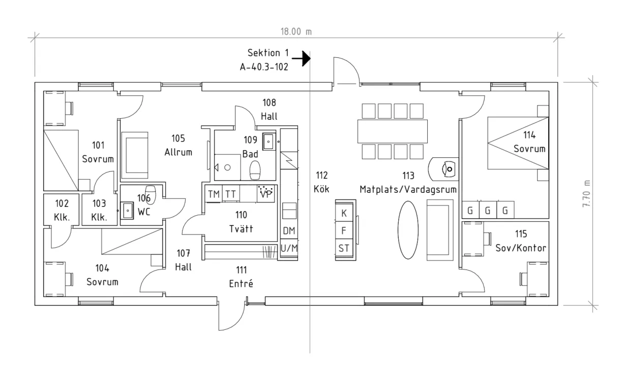Villa Smögen planritning 1