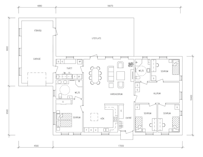Villa Solbacken planritning 1