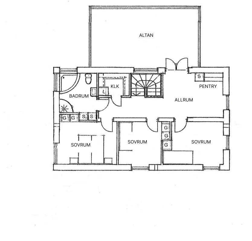 Villa Strömstad planritning 1