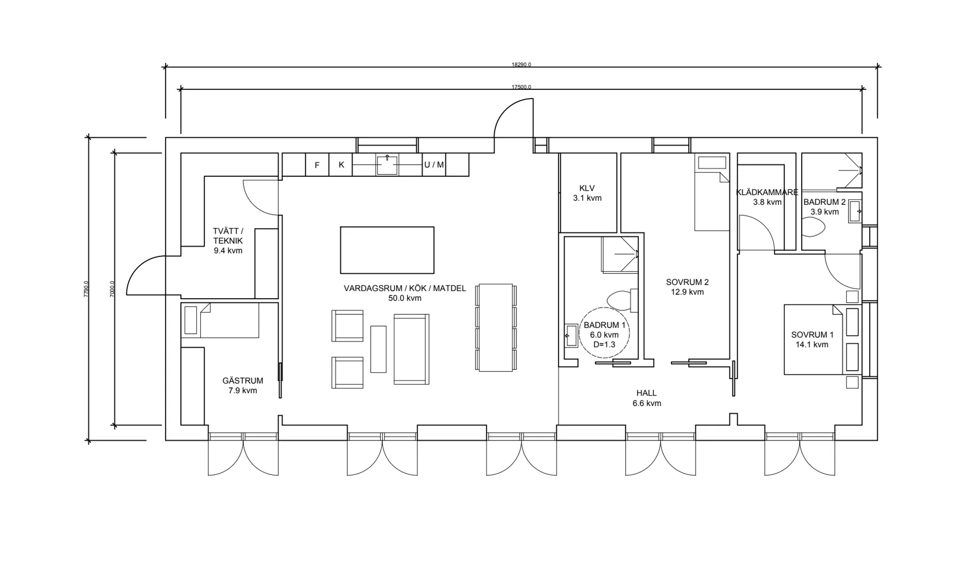 Villa Tofta planritning 1