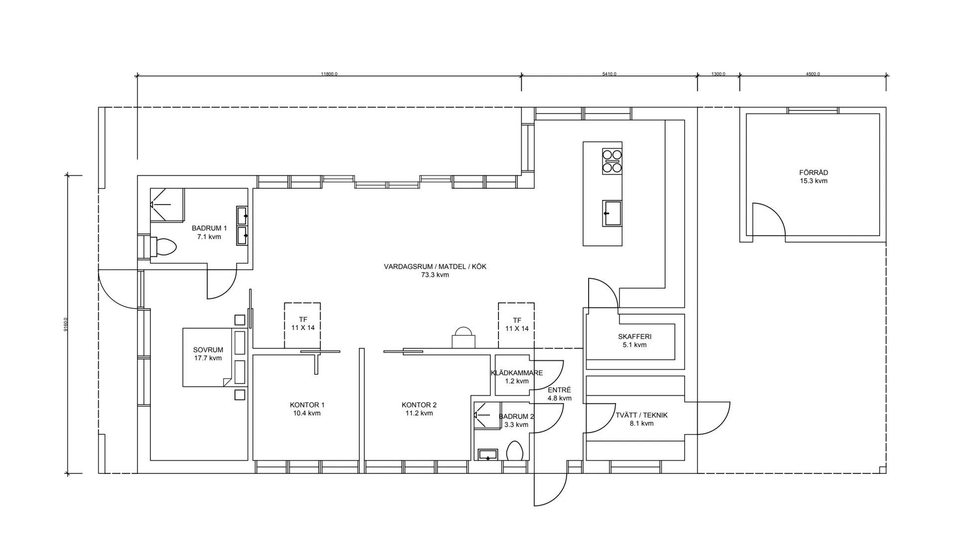 Villa Viken planritning 1