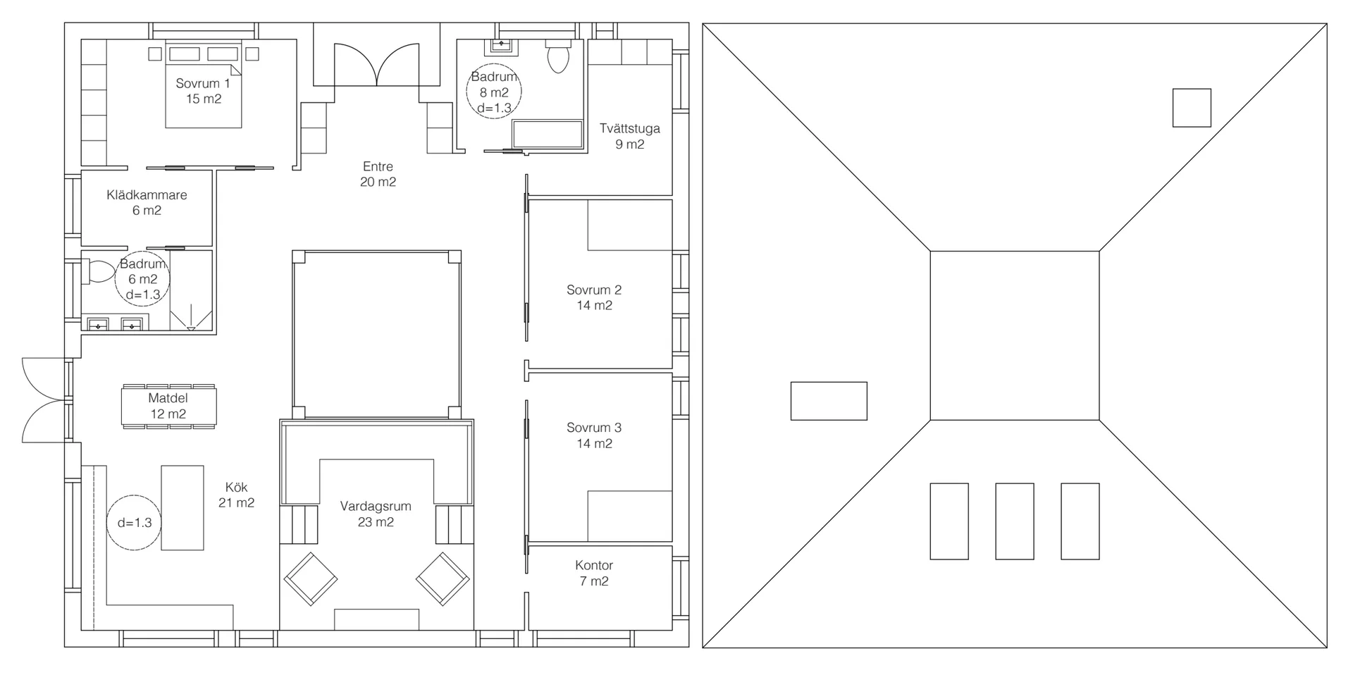 Villa Visby planritning 1