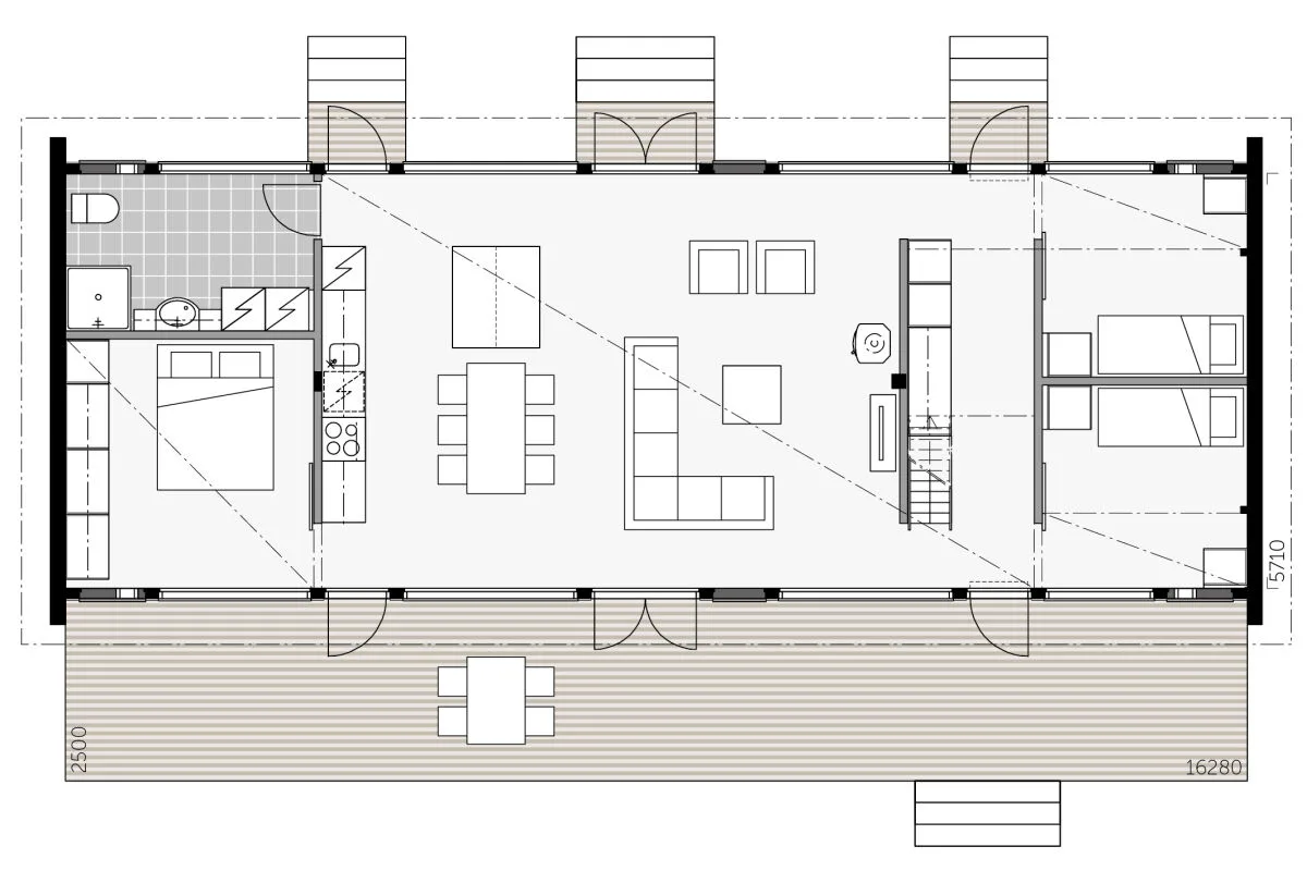 Glass House Classic 100 planritning