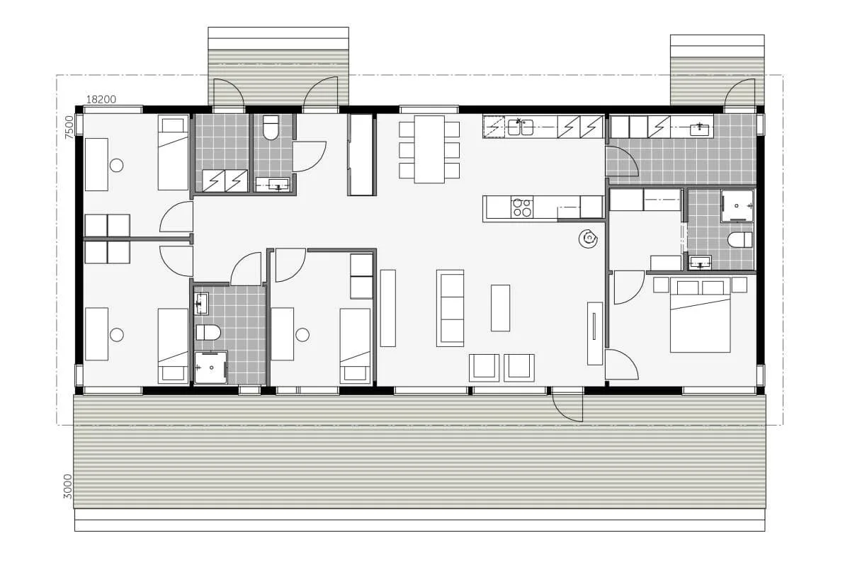 Glass House Villa 142 planritning