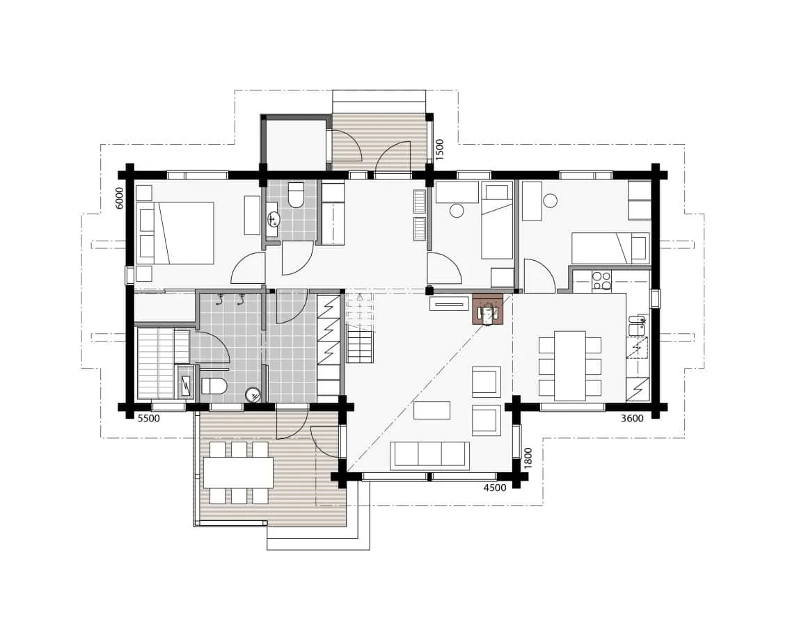 Levi – Chalet planritning