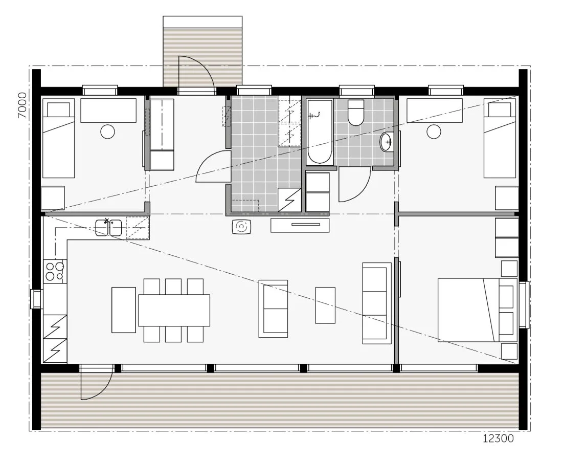 Polar Sky 90 planritning