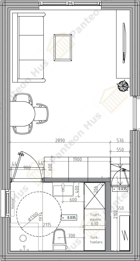 Planlösning - Nedre plan