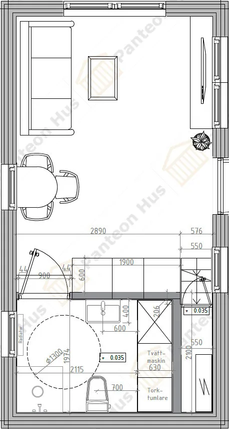 Planlösning - Nedre plan