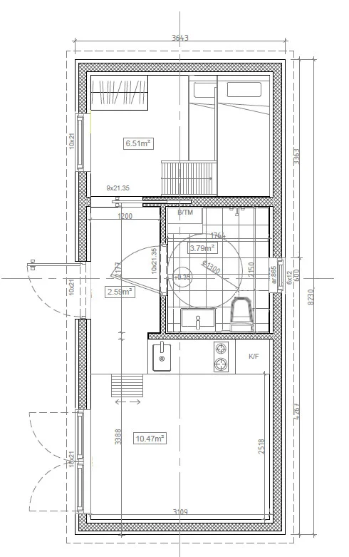 Planlösning - Nedre plan