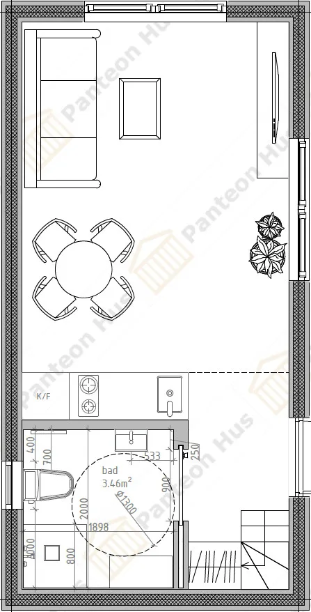 Planlösning - Nedre plan